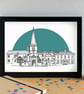 Buckingham Skyline Art Print