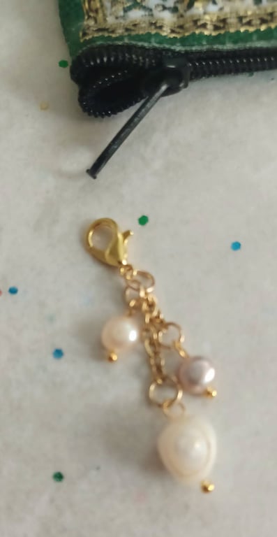 Handmade Pearl Zipper Charm