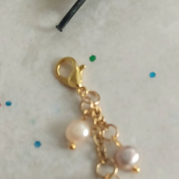 Handmade Pearl Zipper Charm