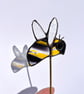 Stained Glass bee plant stake- cute bumblebee gift - Image 5