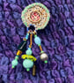 Dangly pin with vintage beads  - Image 4