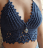 Handmade Ember & Ivy Crochet Festival Bralette: Adjustable Cotton Crop Top