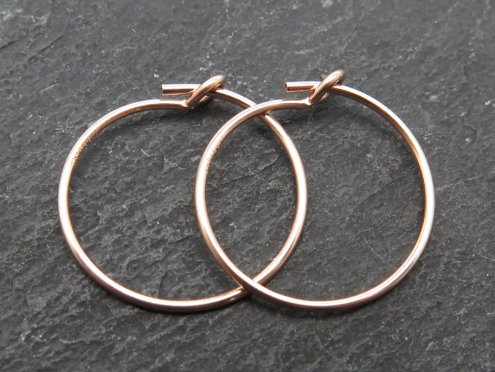 15mm Rose Gold Filled Hoop Earrings