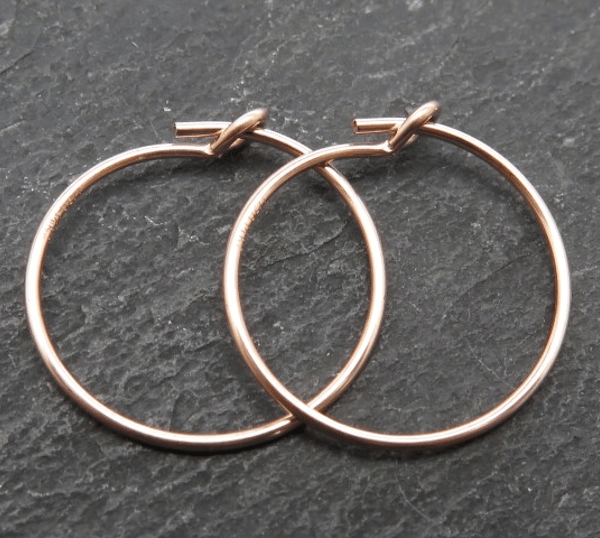 15mm Rose Gold Filled Hoop Earrings