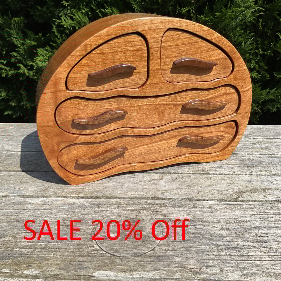 Cherry Wood Jewellery Box (WJB25)