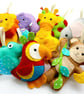 Make Your Own felt rainbow Jungle Garland Kit. Sewing pattern.