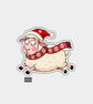Unique Funny Christmas Gift Tags For Adults, 6pk - Cute Sheep In Scarf 