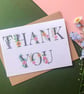 Floral Thank You Card, Recycled Card - Image 2