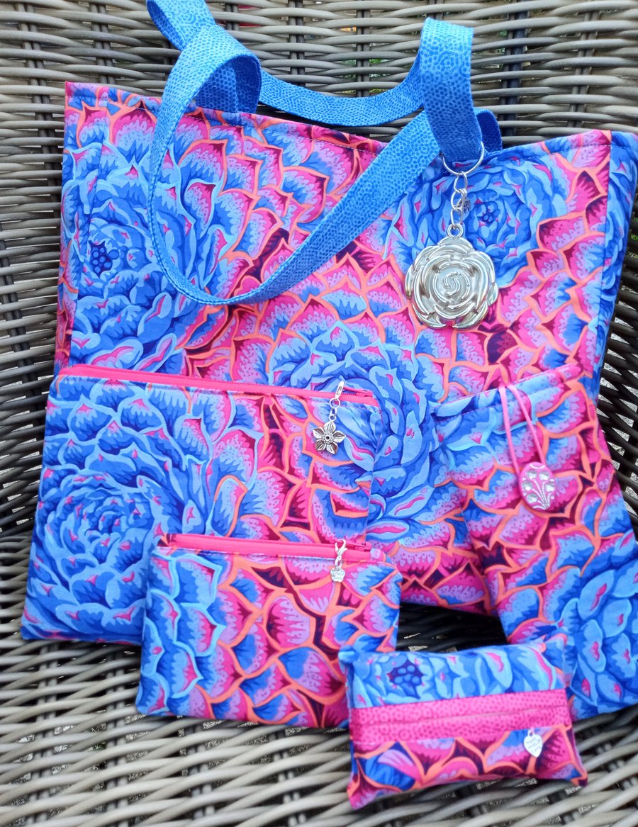 Vibrant flower bag set 