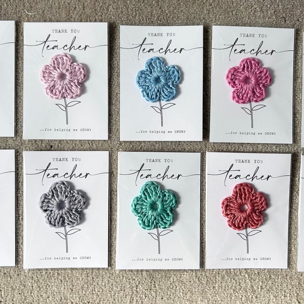 TEACHER crochet flower gift - teacher gift