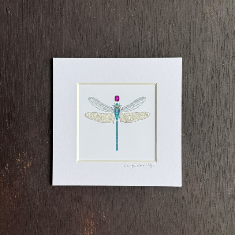 February Dragonfly Birthstone 5" x 5"