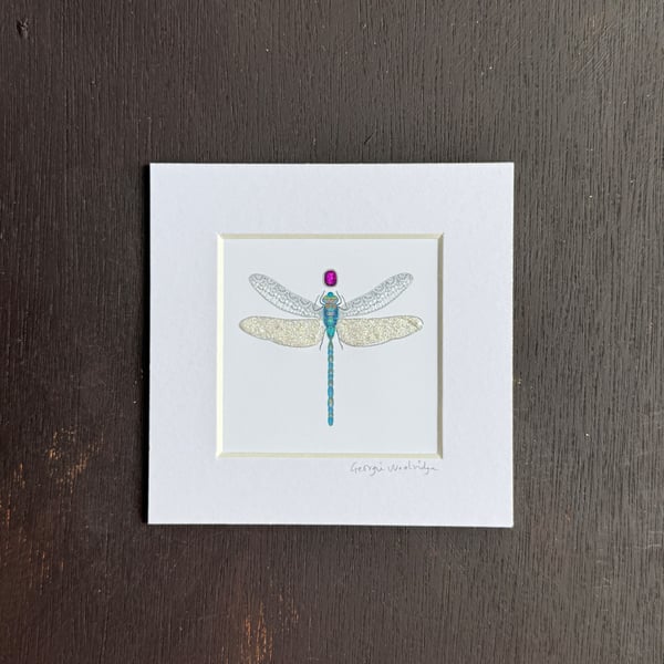 February Dragonfly Birthstone 5" x 5"