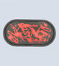 Black and Red Oval Decorative Dish - Catchall Valet Tray - Image 4