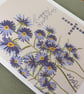 September Birth Flower Card, Aster, Birthday Card, Floral Greeting Cards, Botani - Image 3