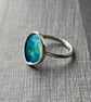 Enamel Ring,  enamel ring, blue enamel ring, pebble ring, cloud ring, nature - Image 10