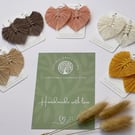 Silver Macrame Leaf Earrings - Feather Earrings - Boho Style - Valentine Gift