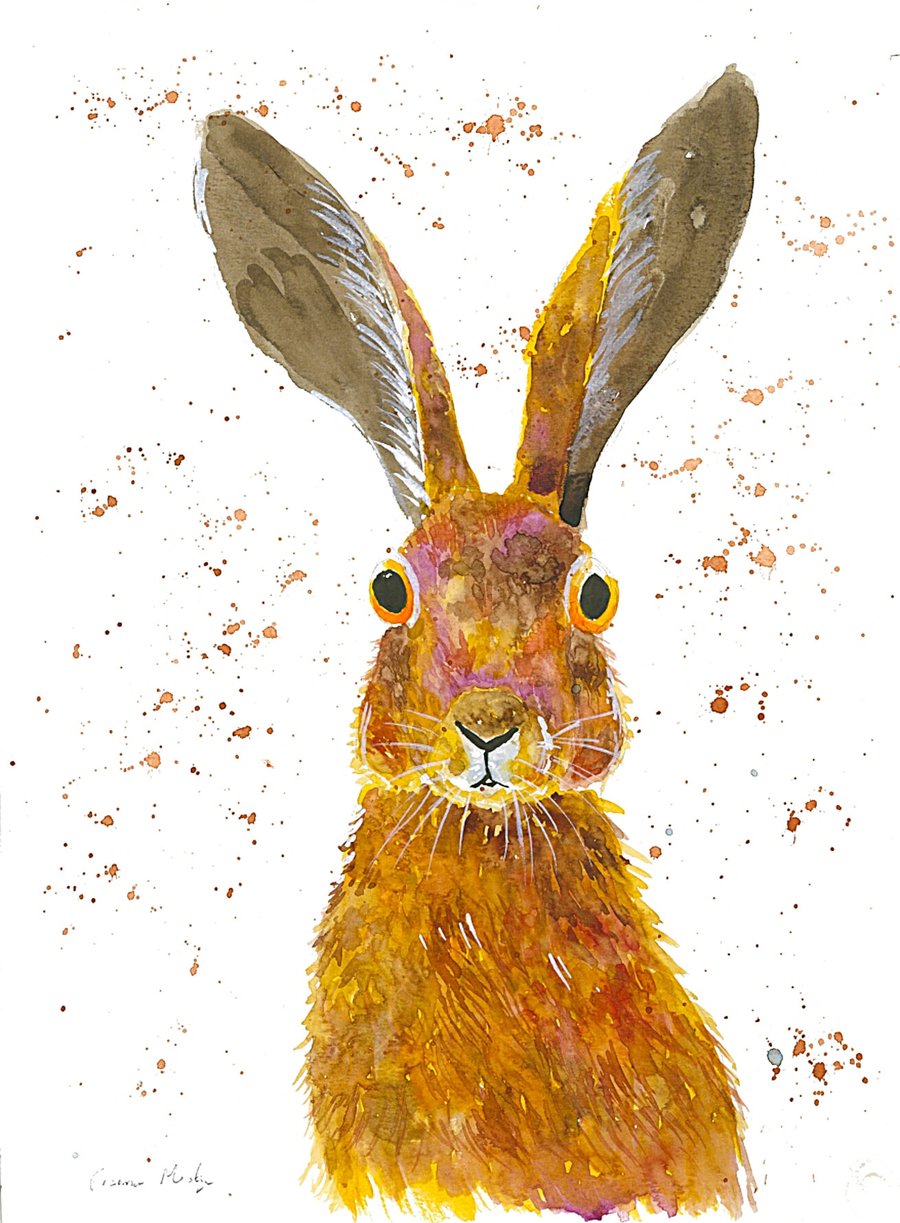 I'm All Ears Hare greeting Card 5" x 7" 