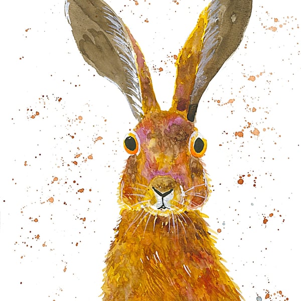 I'm All Ears Hare greeting Card 5" x 7" 