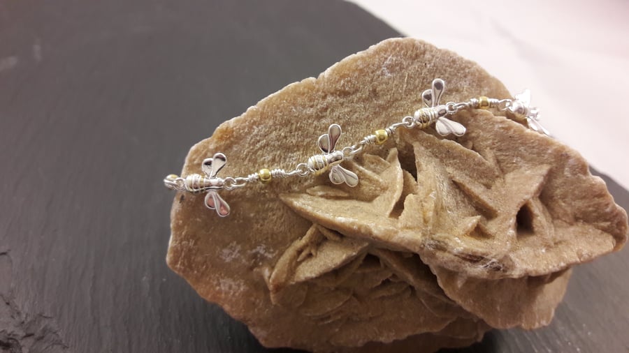 Sterling Silver Bee Bracelet