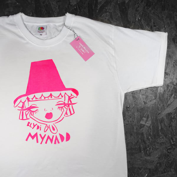 'Blydi Mynadd, Welsh Lady- Handprinted Tshirt (made to order)