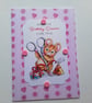 Birthday card. Handmade card. Mouse, sewing. Ref 092 - Image 4