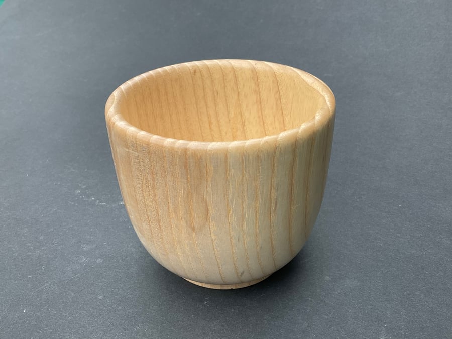 Ash hardwood desk tidy pot