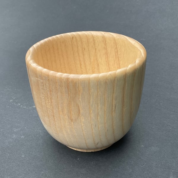 Ash hardwood desk tidy pot