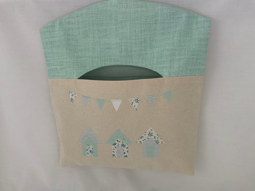 Perfectly Imperfect, Applique Beach Hut Peg Bag, Clothespin, Peg Storage