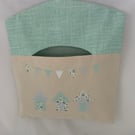 Perfectly Imperfect, Applique Beach Hut Peg Bag, Clothespin, Peg Storage