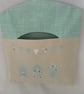 Perfectly Imperfect, Applique Beach Hut Peg Bag, Clothespin, Peg Storage