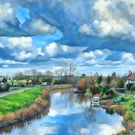 A5 Blank Greeting Card 14th February 2026 Norfolk Well Creek View 