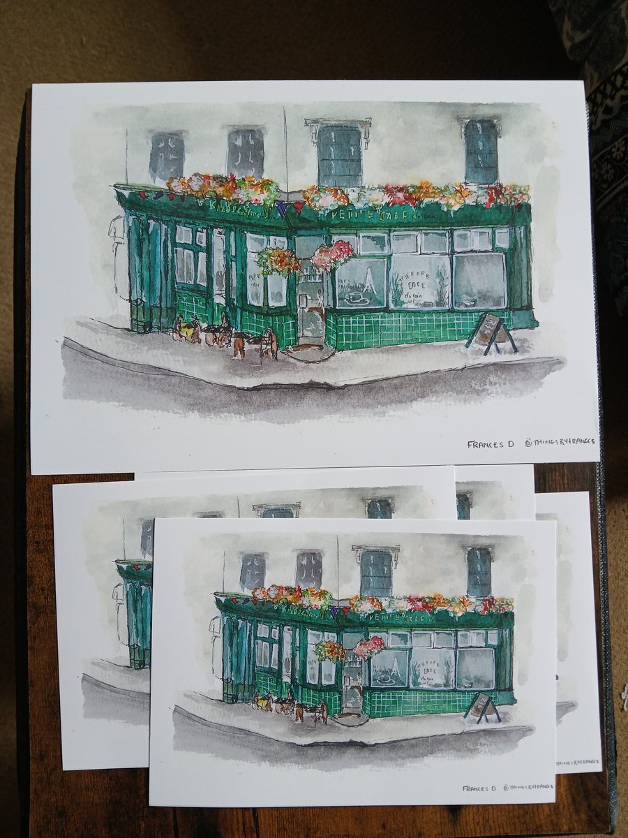 Petit Cafe du coin Liverpool Watercolour print (A5)