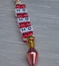 'Ho, Ho, Ho' beaded Christmas tree decoration, with 'fairy light' charm