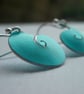 Shell earrings in turquoise - Image 2