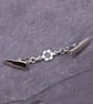 Flower sweater clip - Silver floral cardigan guard - Shawl or pashmina pin  - Image 6
