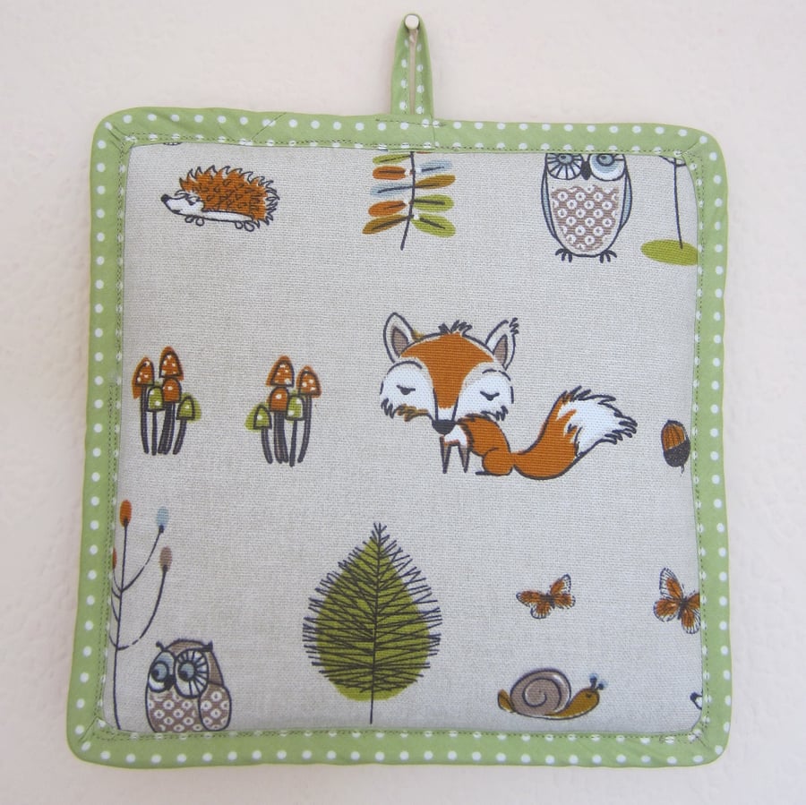 Woodland Life Fox and Owl Pot Holder