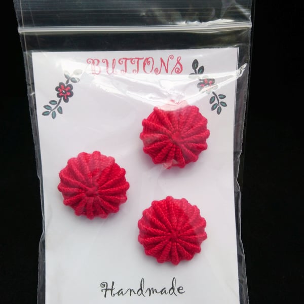 Buttons Handmade Embroidered Yorkshire Style