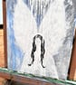 Angel with Large Wings, Small Original Canvas Art - Image 2