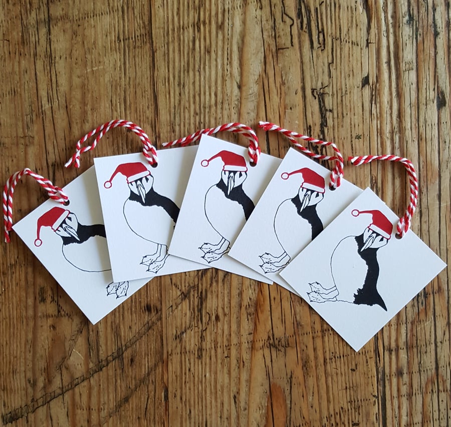 Puffin Christmas gift tags