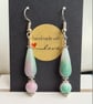 Pretty Watermelon Gemstone Dangle Earrings  - Image 3