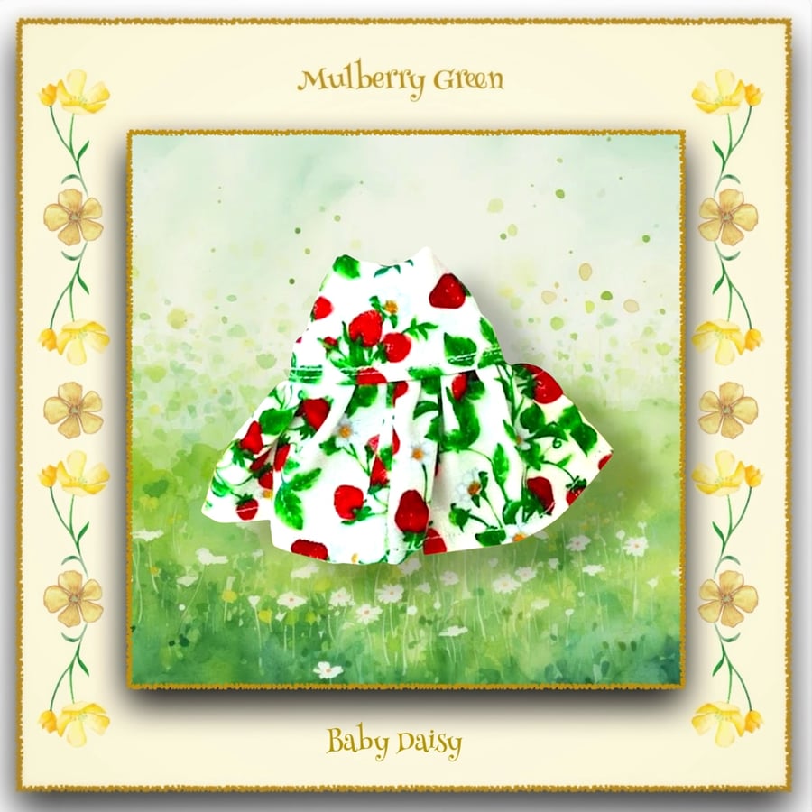 Strawberries Dress for Baby Daisy 