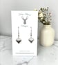 Charm Earrings - Medium Silver Heart - Image 1
