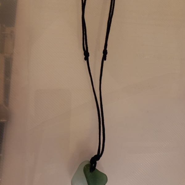 Seaglass Necklace on adjustable cord