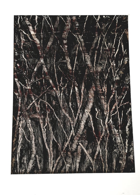 Treespeak painting. Acrylic on board.