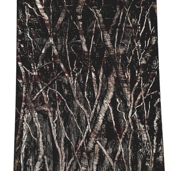 Treespeak painting. Acrylic on board.