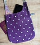 Seconds Sunday Spotted Purple Oilcloth Slim Cross Body Bag