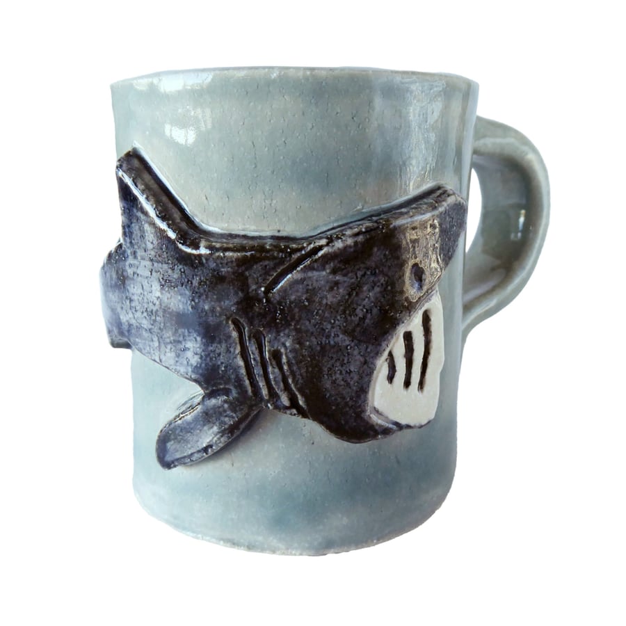 Basking Shark Ceramic Mug - Hand Built Stoneware Pottery