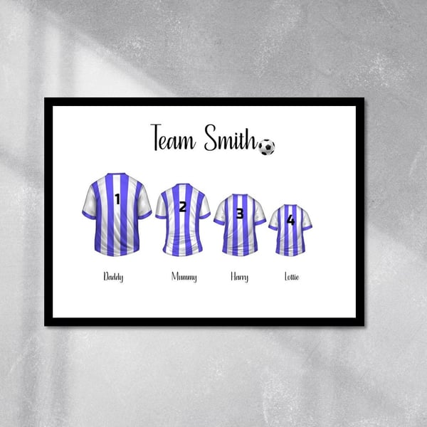 Football Shirt personalised family name print