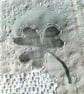 Textile Art with Hand Printed Clover Leaf  - Image 4