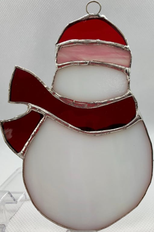 Stained Glass Snowman